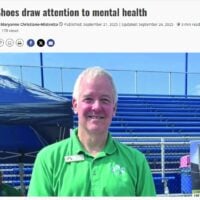 Shoes draw attention to mental health